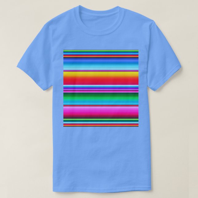 Mexican Poncho Background Nahtloses Muster T-Shirt (Design vorne)