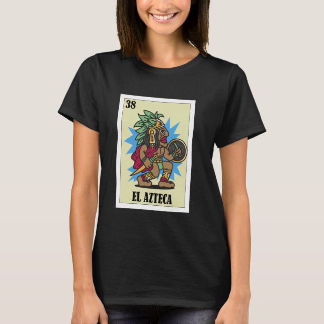 Mexican Pride Aztec Warrior Design - El Azteca T-Shirt (Vorderseite)