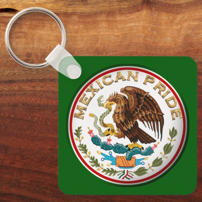 Mexican Pride (Eagle from Mexican Flag) Schlüsselanhänger (Vorderseite)