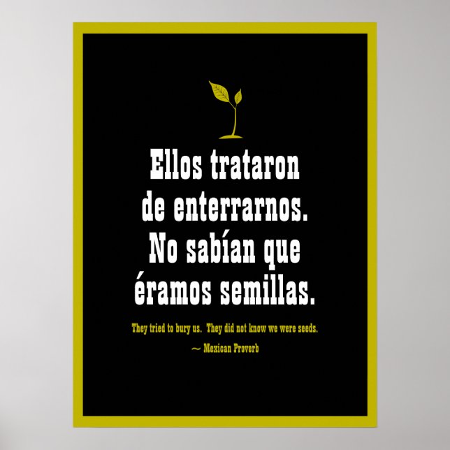 Mexican Proverb Poster (Vorne)