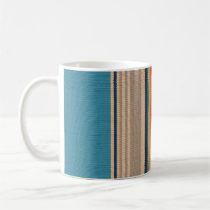 Mexican Rug: Farbige Streifen Nahtlos. Kaffeetasse