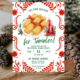 Mexican Season for Tamales Christmas Fiesta Einladung