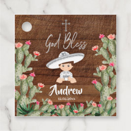 Mexican Silver Boy Charro Favor Tags Geschenkanhänger