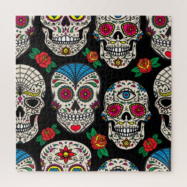 Mexican Skulls & Rose: Vintages Design (Vertikal)