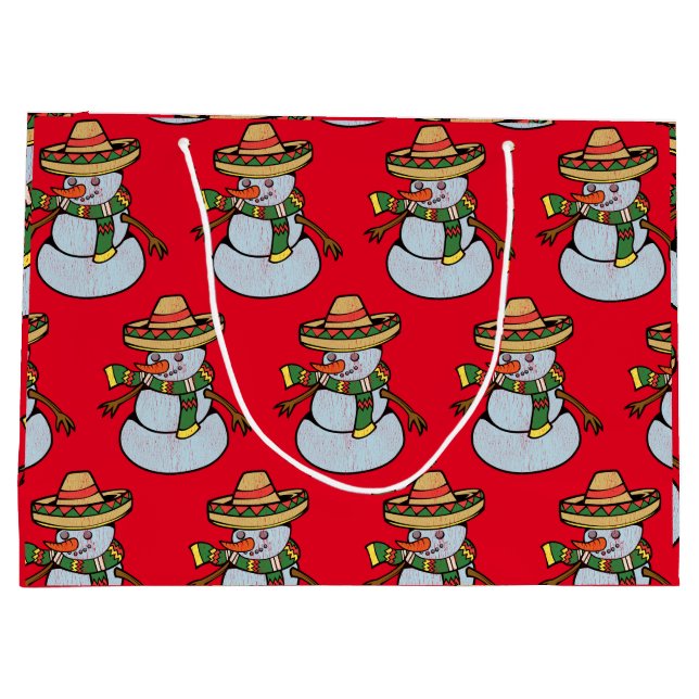 Mexican Sombrero Santa Thunder_Cove Große Geschenktüte (Rückseite)