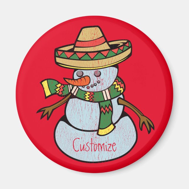 Mexican Sombrero Santa Thunder_Cove Magnet (Vorne)