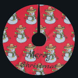Mexican Sombrero Santa Thunder_Cove Polyester Weihnachtsbaumdecke<br><div class="desc">Mexikanischer Sombrero-tragender Santa , personalisieren Sie, indem Sie Ihren Namen in einer beliebigen Hintergrundfarbe ändern</div>