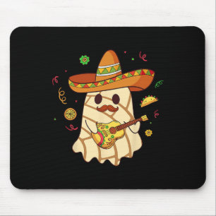 Mexican Spooky Ghost Play Guitar Conchas Pan Dulce Mousepad