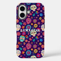Mexican Sugar Skulls Muster iPhone / iPad Gehäuse