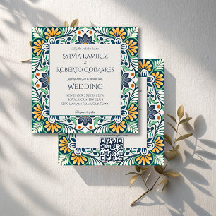 Mexican Talavera Azulejo Hochzeit mit UAWG Einladung