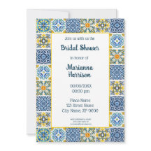 Mexican Talavera Design Bridal Dusche Einladung