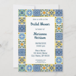 Mexican Talavera Design Bridal Dusche Einladung