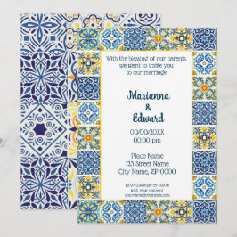 Mexican Talavera Design Wedding Einladung