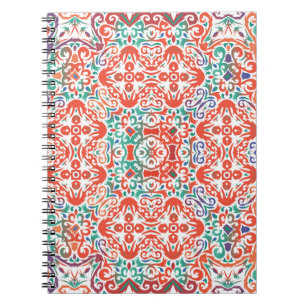 Mexican Talavera: Ethnic Tile Collage. Notizblock