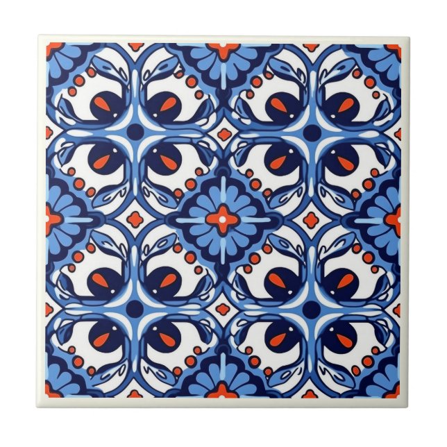 Mexican Talavera Keramik Tile Collection Fliese (Vorderseite)