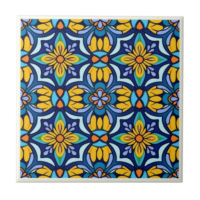 Mexican Talavera Keramik Tile Collection Fliese (Vorderseite)