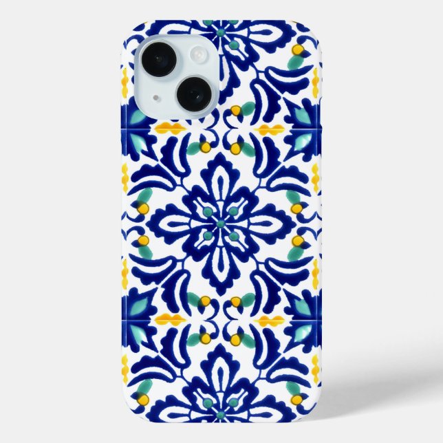 Mexican Talavera Terracotta Tile Design Nr. 10 Case-Mate iPhone Hülle (Rückseite)