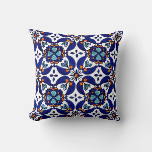 Mexican Talavera Terracotta Tile Design Nr. 1 Kissen