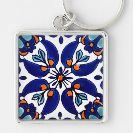 Mexican Talavera Terracotta Tile Design Nr. 1 Schlüsselanhänger