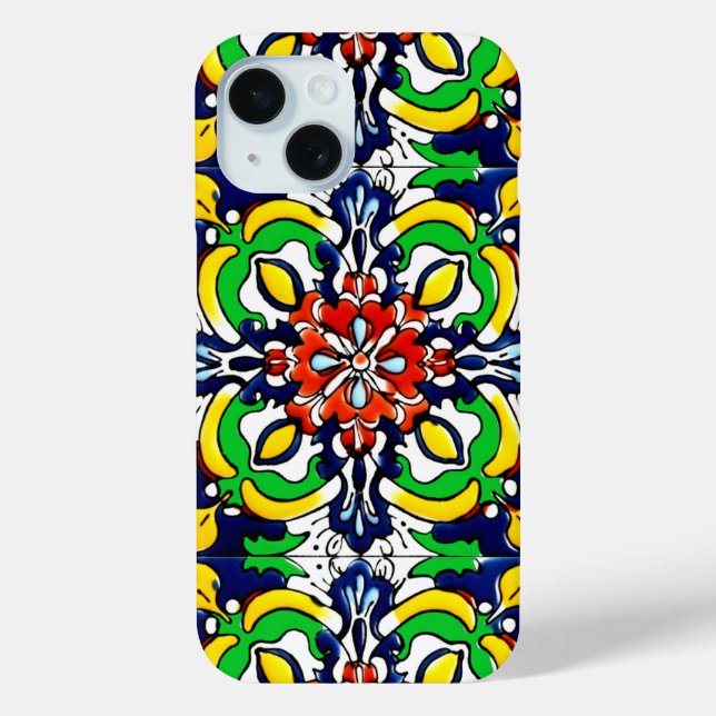 Mexican Talavera Terracotta Tile Design Nr. 7 Case-Mate iPhone Hülle (Rückseite)