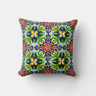 Mexican Talavera Terracotta Tile Design Nr. 7 Kissen
