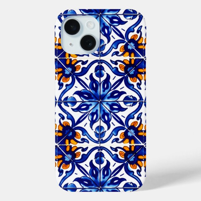 Mexican Talavera Terracotta Tile Design Nr. 8 Case-Mate iPhone Hülle (Rückseite)