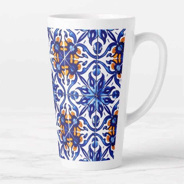 Mexican Talavera Terracotta Tile Design Nr. 8 Milchtasse (Rechts)