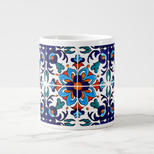 Mexican Talavera Terracotta Tile Design Nr. 9 Jumbo-Tasse