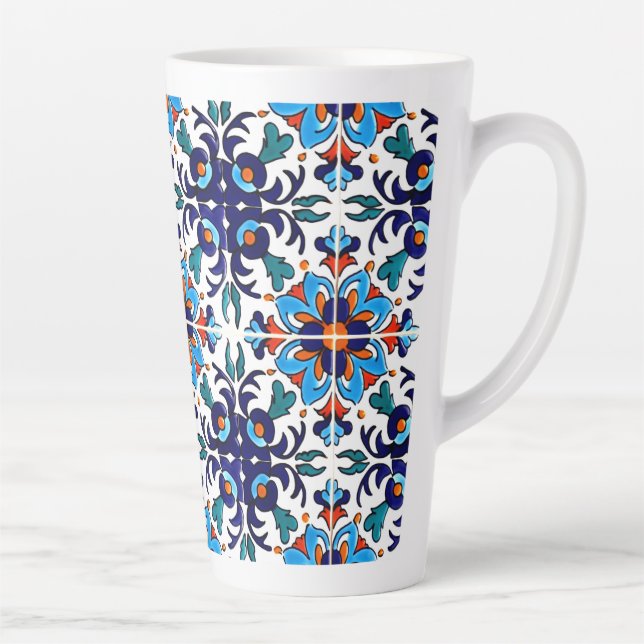 Mexican Talavera Terracotta Tile Design Nr. 9 Milchtasse (Rechts)