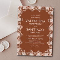 Mexican Talavera Terracotta White Boho Wedding