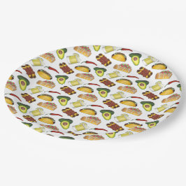 Mexican Tex Mex Food Taco Enchilada Chimichanga Pappteller