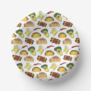 Mexican Tex Mex Food Taco Enchilada Chimichanga Pappteller