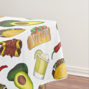 Mexican Tex Mex Food Taco Enchilada Chimichanga Tischdecke