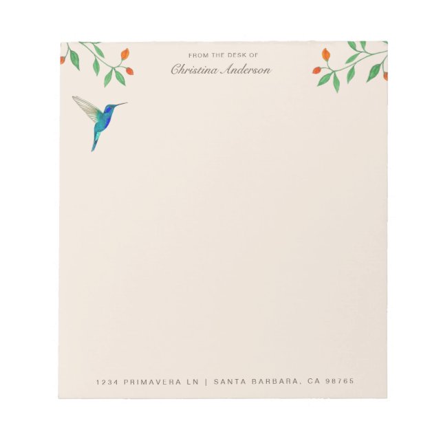 Mexican Violetear Hummingbird  Notizblock (Vorderseite)