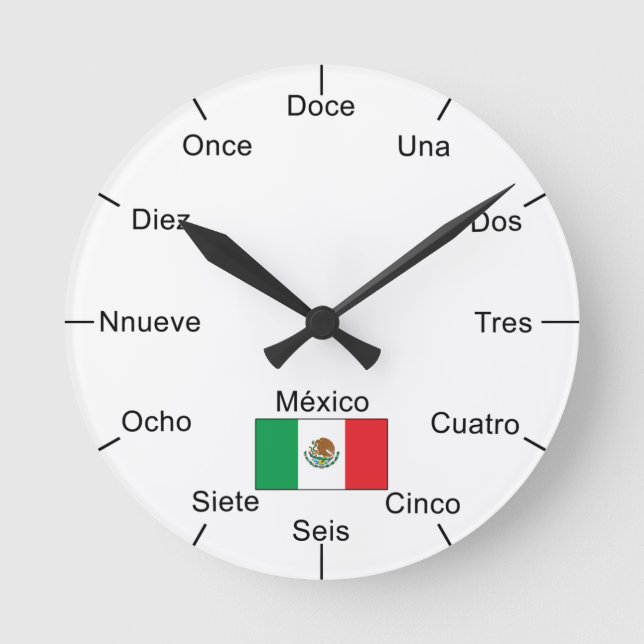 Mexican Wall Clock Runde Wanduhr (Vorderseite)