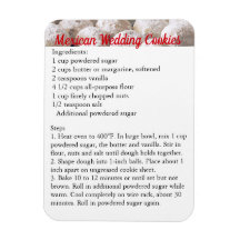 "Mexican Wedcookies" Recipe Magnet Kühlschrank