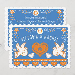 Mexican Wedding Papel Picado Einladung