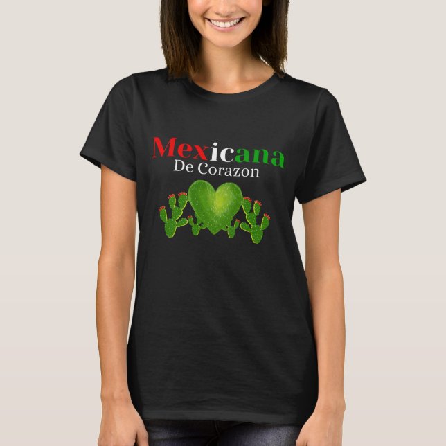 Mexicana De Corazon Nopal Female T-Shirt (Vorderseite)