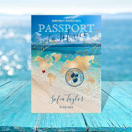 Mexico 50 und fabulous Birthday Passport Karte