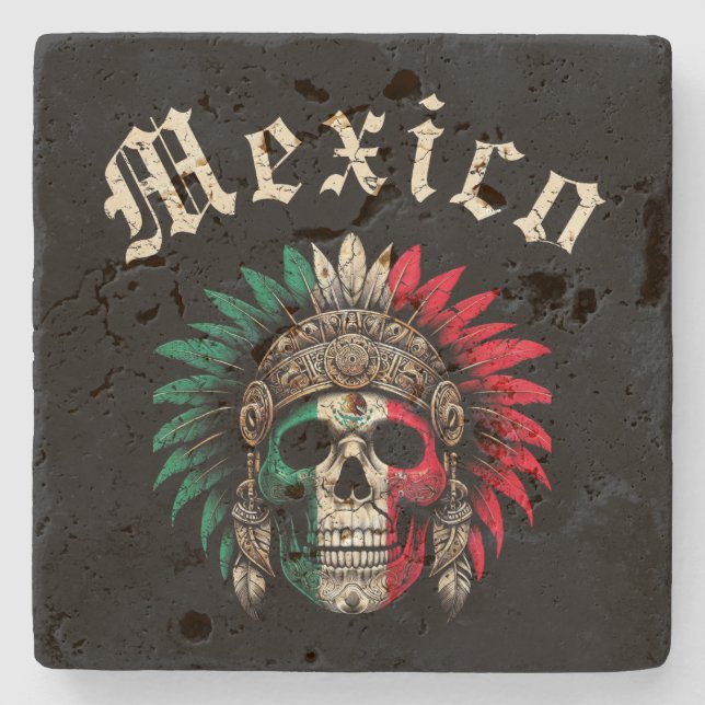 Mexico Aztec Steinuntersetzer (Vorderseite)