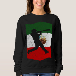 Mexico Baseball Flag for Mexican Baseball Fans Vin Sweatshirt