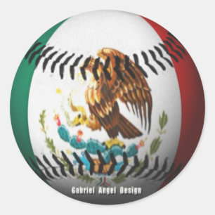 Mexico Baseball Runder Aufkleber