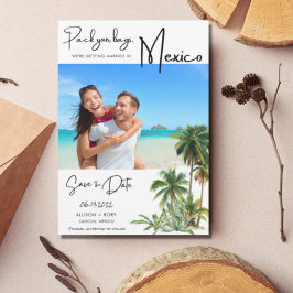 Mexico Beach Destination Foto Wedding Save The Date