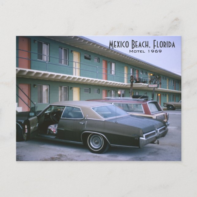 Mexico Beach, Florida 1969 Retro Motel Postcard Postkarte (Vorderseite)