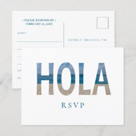 Mexico Beach Wedding Hola Foto UAWG Einladungspostkarte