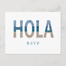 Mexico Beach Wedding Hola Foto UAWG Einladungspostkarte