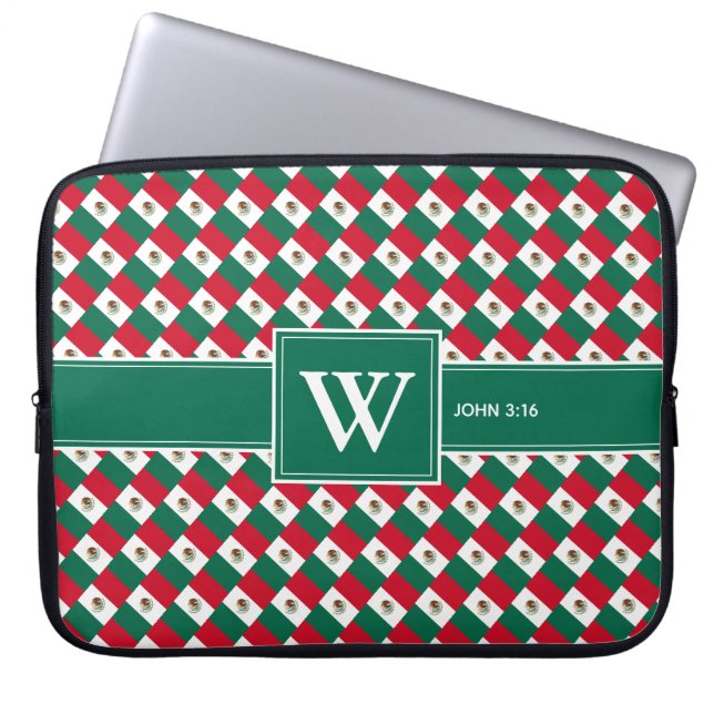 MEXICO Christlich Scripting Monogram-Notebook Laptopschutzhülle (Vorderseite)