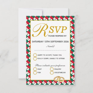MEXICO Christliche Hochzeits-RSVP-Antwortkarte RSVP Karte