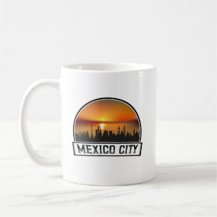 Mexico City CDMX Vintag Sunset Skyline Kaffeetasse