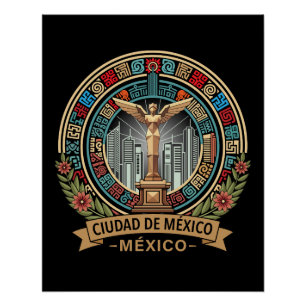 Mexico City Mexiko Mittelamerika Poster
